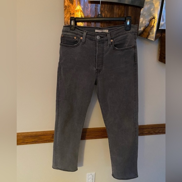 Levi's Wedgie Straight Grey Denim Jeans 30 - Picture 1 of 12